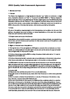 ZEISS Quality Suite Framework Agreement  이미지 미리 보기