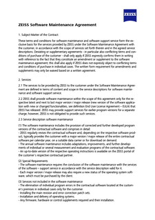 ZEISS Software Maintenance Agreement 이미지 미리 보기