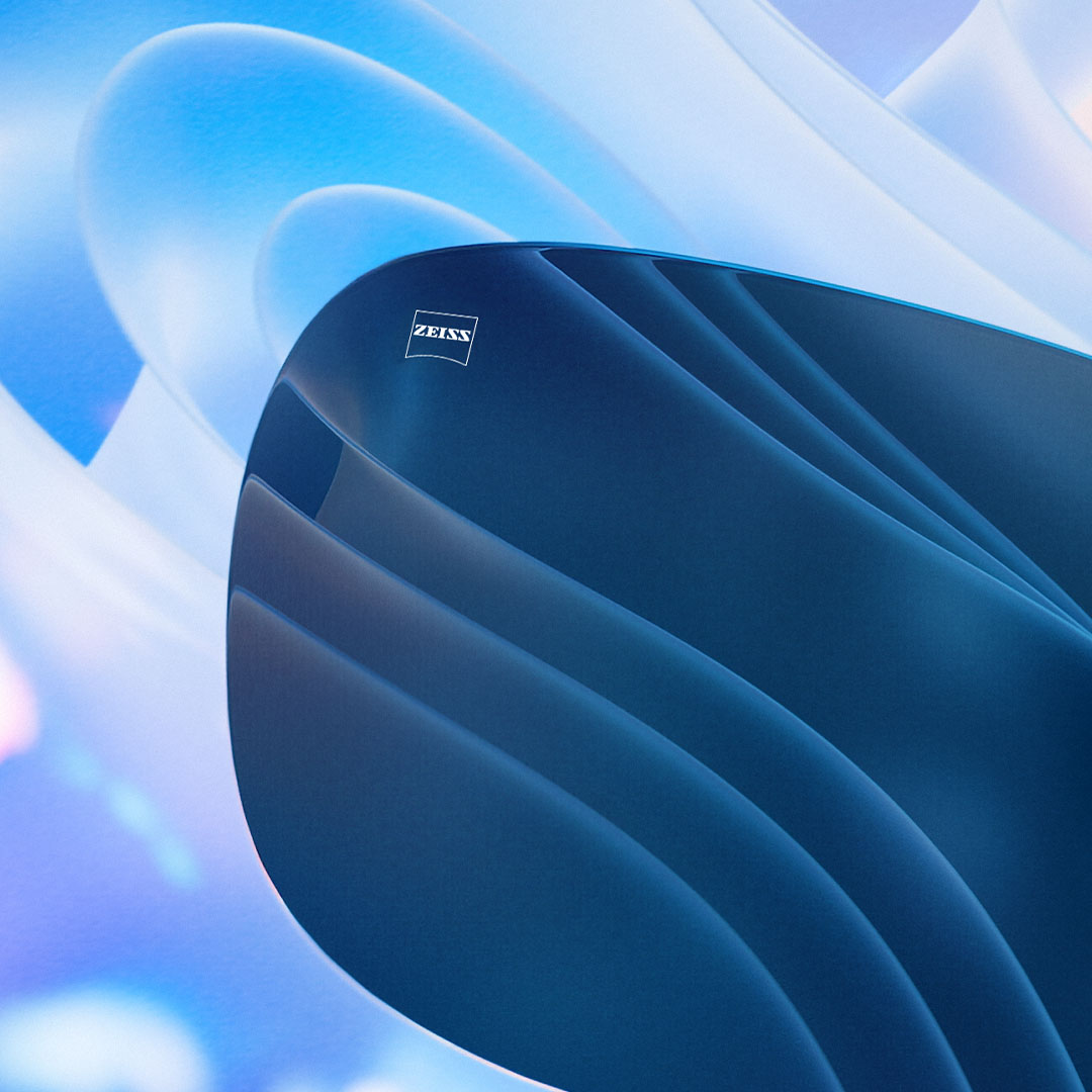 착색 렌즈가 눈부심을 효과적으로 차단하는 모습을 보여주는 컴퓨터 그래픽 일러스트레이션 이미지